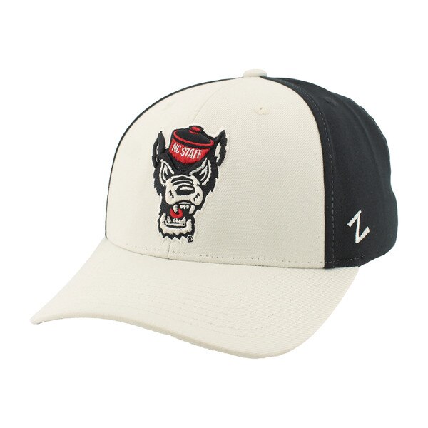 Ivory/Black ZH Fitted Hat - Wolfhea